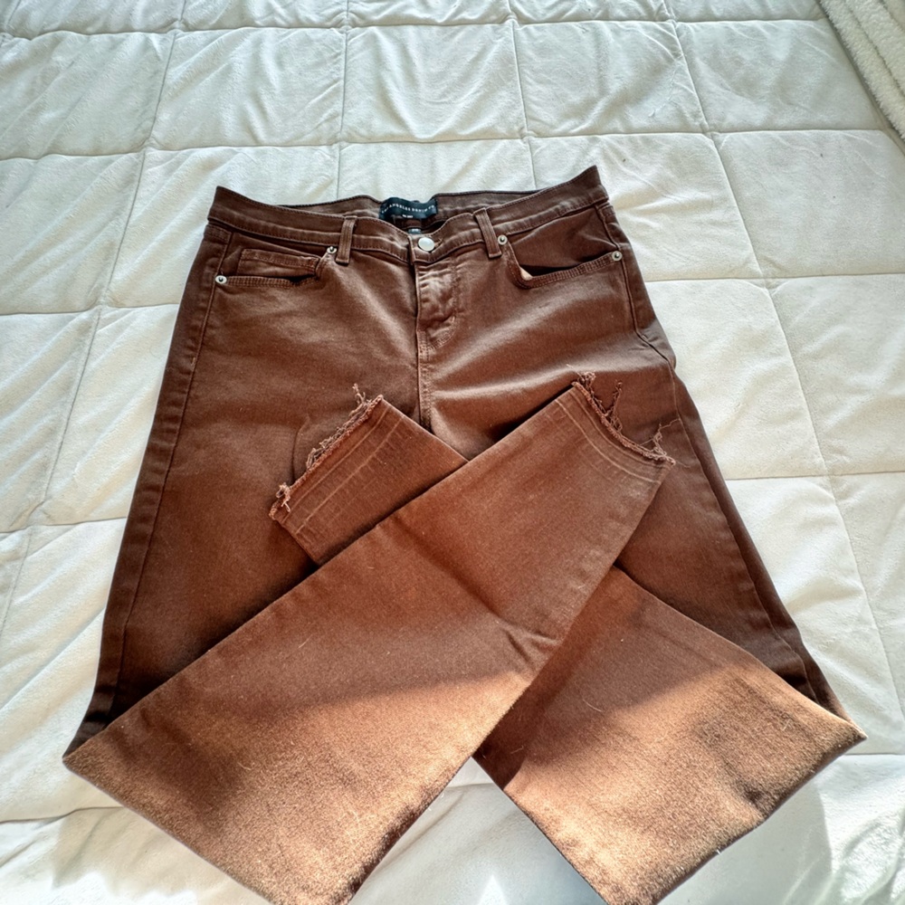 Los Angeles Denim Co size 28
Mary Jane mid rise skinny jeans in brown